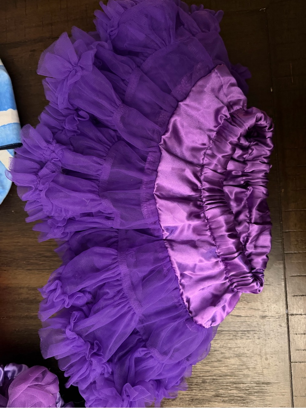 Purple Ruffled Tulle Kids Costume Skirt